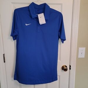 Nike Dri Fit Franchise Polo Shirt Royal Blue Polyester Size Small NWT